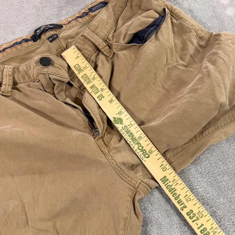 34 Heritage Charisma Pants Men 38x32 Tan Khaki Classic Fit Comfort Rise Trousers
